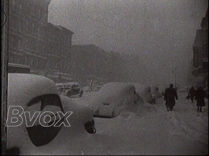 1948- Violente tempête de neige à New York, USA