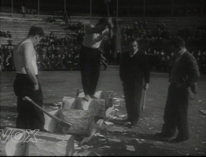 1960- Concours de bûcherons en Espagne