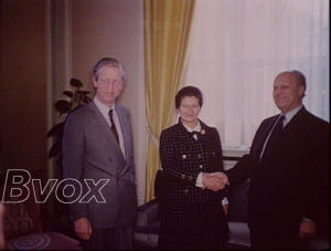1980- Visite officielle de Simone Veil, Présidente du Parlement Européen, à Bruxelles