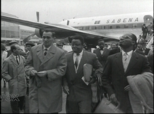 1959- Les leaders de l’Abako à Bruxelles ( Kasavubu, Kalondji, entretiens avec Ministre Scheyven)