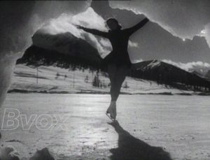 1952- Patinage artistique à Sestrières en Italie, Jacqueline et Raymonde du Bief.