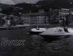 1950- Course de canots dans la baie de Rapallo.