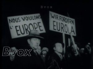 1950- CEE : À Starsbourg, au siège du conseil de l’Europe.