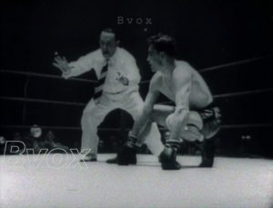 1950- Boxe : Robinson contraint J. Stock à l’ abandon.
