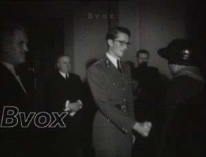 1951- Hommage national aux travailleurs de la mine en présence du roi Baudouin.